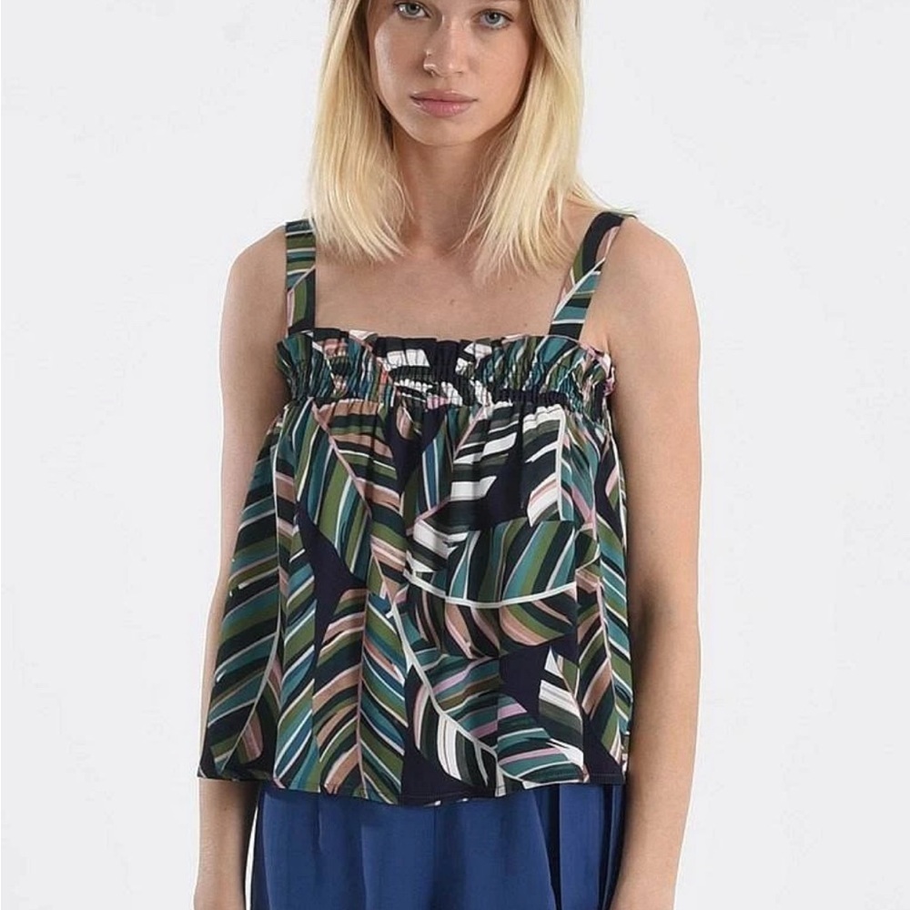 Molly Bracken Leaf Print Women's Top s